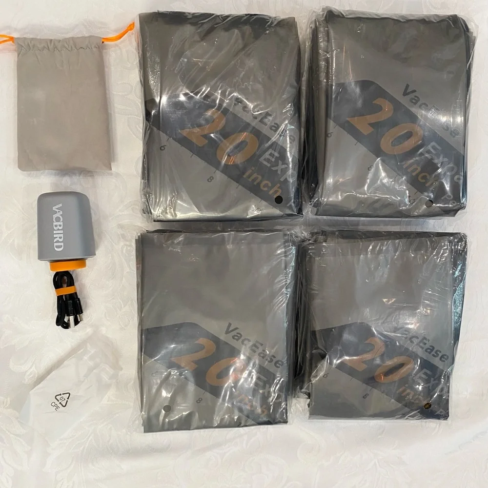 20 Pack Portable Space Saver Bags Vacuum Compression Packing Seal, Wireless Pump - Picture 10 of 14